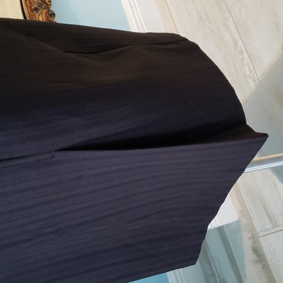 BLACK STRAIGHT DRESSY MIDI SKIRT WITH BELT LOOPS - Picture 5 of 7